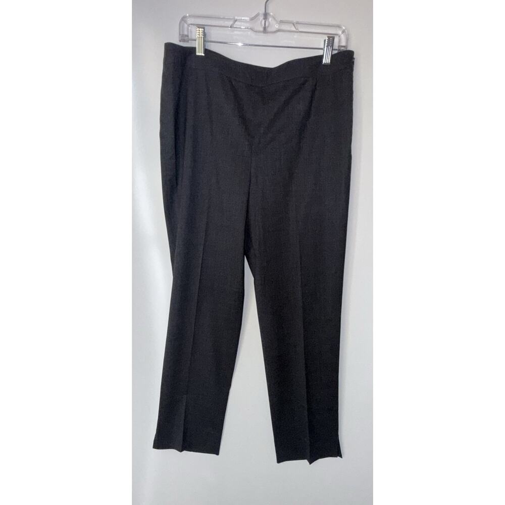 Lafayette 148 Bleecker Charcoal Grey 12 Virgin Wool Business Casual Dress Pants